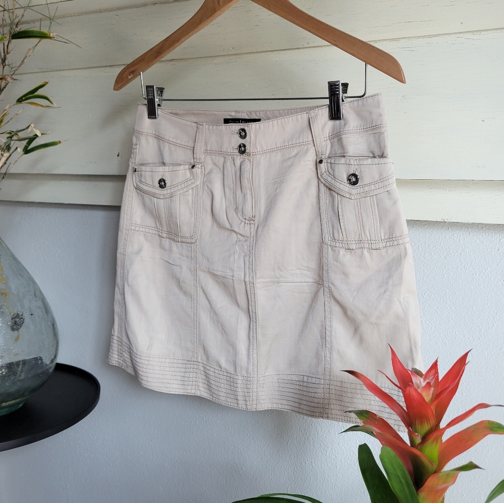 NWOT WHBM Silky Soft Cargo Khaki Skirt